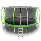 Батут EVO JUMP COSMO с внутренней сеткой и лестницей, диаметр 16ft (зеленый)
